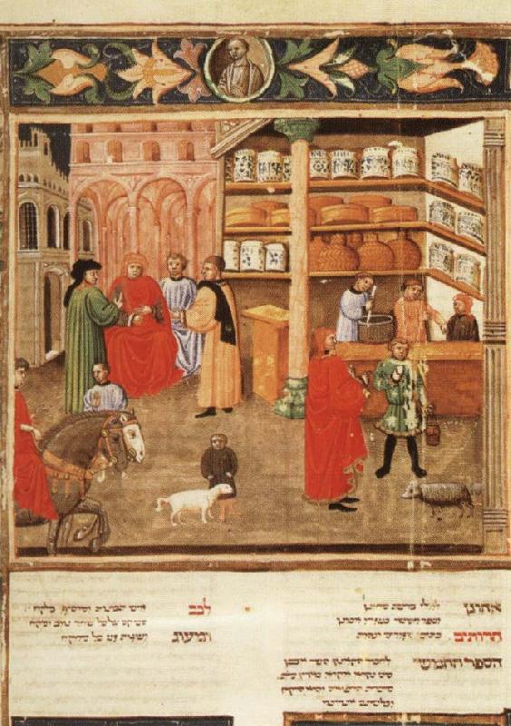 unknow artist Scene of Pharmacy,from Avicenna's Canon of Medicine Germany oil painting art